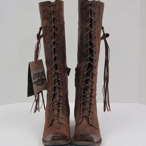 Junk Gypsy Leather Designer Boots lace up Size 9.5